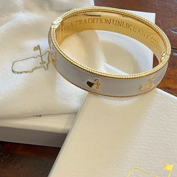 NEW Masters bangle bracelet, white and gold, Augusta National, Golf - Picture 5 of 5